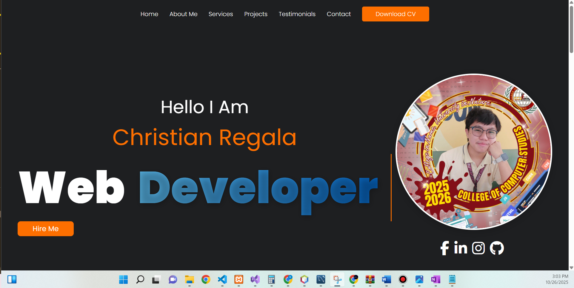 Personal portfolio Website